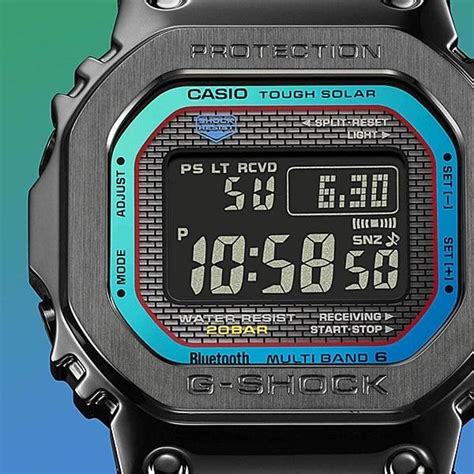 カシオ メンズ腕時計 ジーショック GMW B5000BPC 1JF CASIO G SHOCK レインボーカラー フルメタル 電波ソーラー