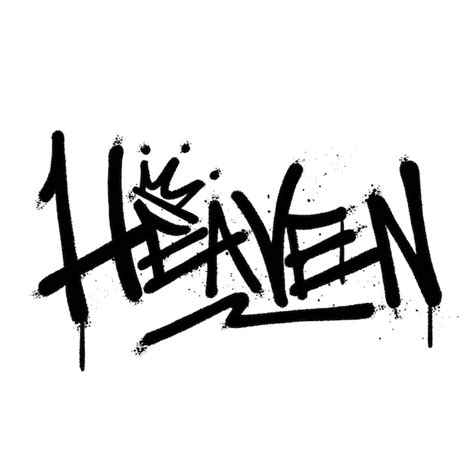 Premium Vector Graffiti Spray Paint Word Heaven Isolated Vector