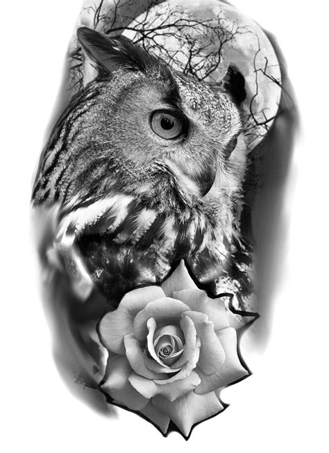 Pin By Toadtattooist On Realism Half Sleeve Tattoos Drawings Owl