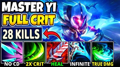 S Full Burst Crit Master Yi Mid Season New Build Kills