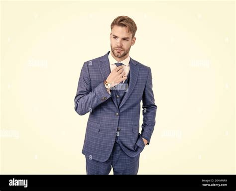 Simply Dapper Handsome Man Fix Tie Wearing Navy Suit Dapper Clothing