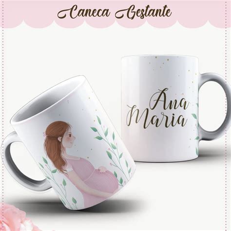 Caneca Gestante Gr Vida Personalizada Elo Produtos Especiais