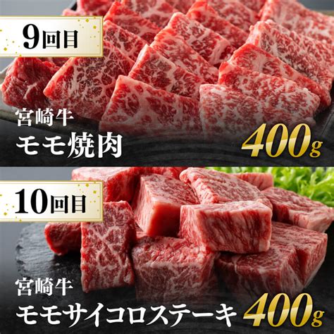 【12ヶ月定期便】宮崎牛定期便（すきしゃぶ・焼肉・ステーキ） 全12回 牛肉 宮崎牛 E11136t12 宮崎県川南町 Jre