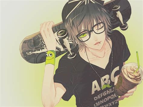 Sad Anime Boy With Glasses