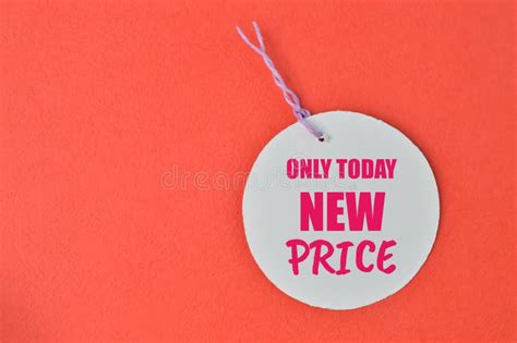 Paper Price Tag With Text Only Today New Price Stock Image Image Of