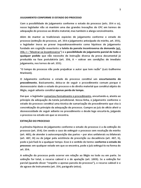 Julgamento Conforme O Estado Do Processo - Julgamento Conforme o Estado Do Processo | PDF | Prova (jurídico ...