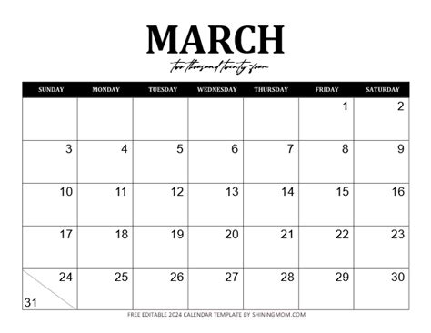 March 2025 Calendar Editable Excel Una Edmunds