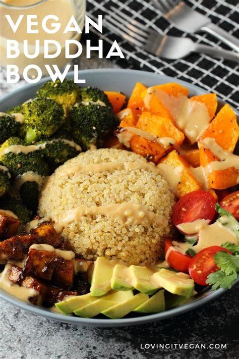 The Best Vegan Buddha Bowl With Quinoa Crispy Tofu Roasted Butternut Squash And Broccoli And