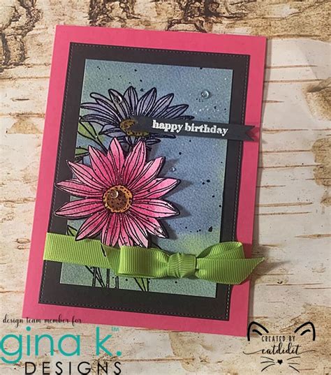 Gina K Designs Clear Stamp Delightful Daisies