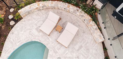 Rustic Grey Travertino Porcelain Pool Tiles Pavers And Coping Tiles