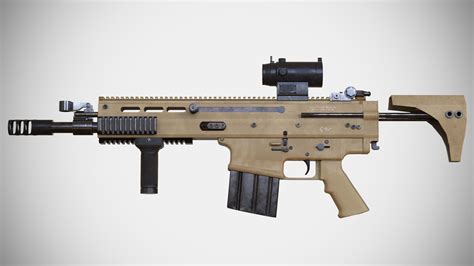 D Model Fn Scar H Qcb With Attachments Highly Detailed Pbr