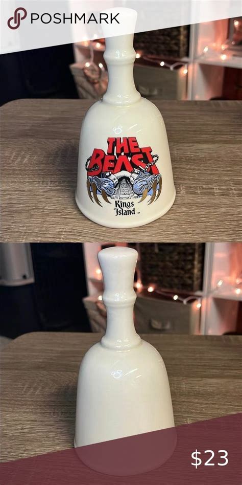 Vintage The Beast Kings Island Theme Park Roller Coaster Ceramic Bell