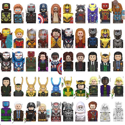 Marvel Superhero Building Blocks Figuras Do Homem De Ferro Loki Thor