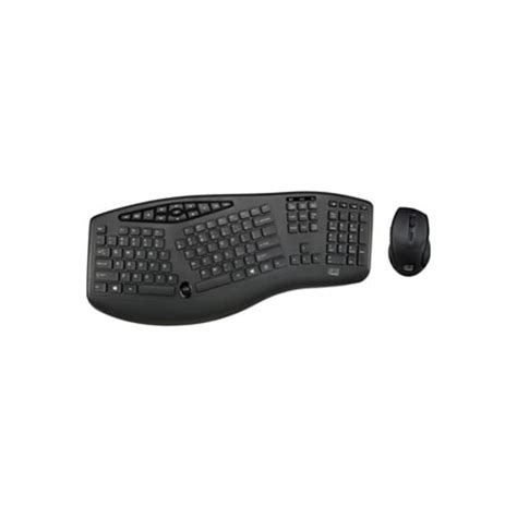 Adesso Wireless Ergo Keyboard Mouse WKB-1600CB | Zoro