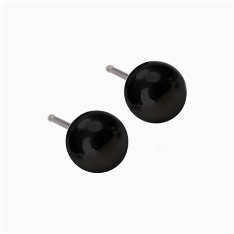 Skin Friendly Black Ball Earrings | Blomdahl USA