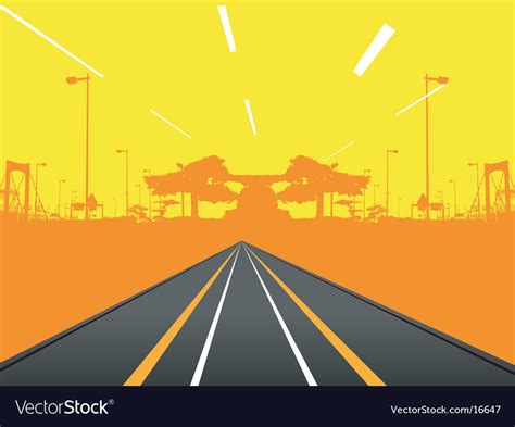 Urban road design Royalty Free Vector Image - VectorStock