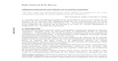 Poder Judicial De La Nación Pensamiento Penal€¦ · Poder Judicial De La Nación L Obligatoriedad