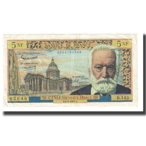 Frankreich 5 Nouveaux Francs Victor Hugo 1965 G Gouin EBay