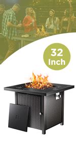 Amazon Ciays Propane Fire Pits Inch Outdoor Gas Fire Pit