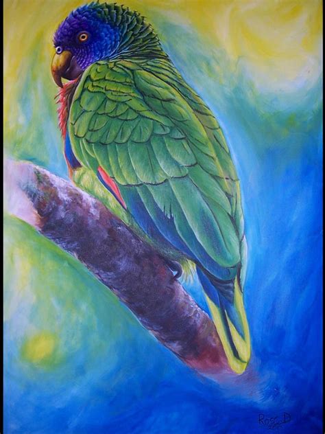 Amazona Versicolor Stlucia Parrot Painting By Ross Daniel Fine Art