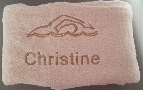 Personalised Swimming Towel Available In Hand Bath Or Sheet Size And