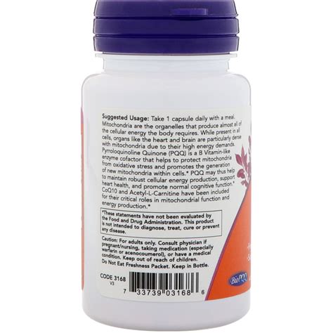 Now Foods PQQ Energy 30 Veg Capsules IHerb