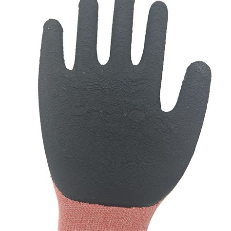 Nmsafety Natural Rugged Rubber Crinkle Latex Coated Construction PPE