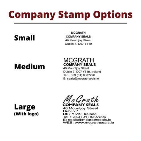 Self-inking Rubber Company Stamp - McGrath Company Seals