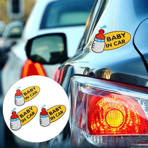 Car Tail Warning Sticker 3pcs Reflective Car Tail Decal Safety Notice