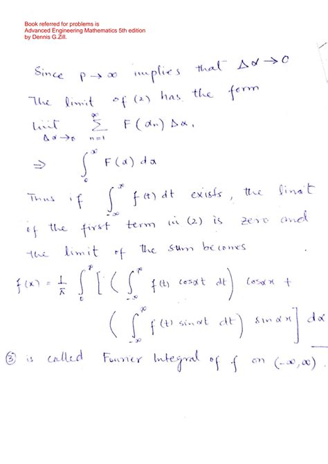 SOLUTION Fourier Integral With Details Problems Studypool