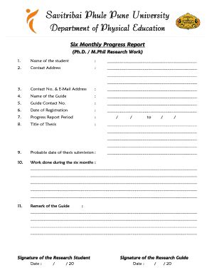 How To Write Six Month Report For Phd Fill Online Printable