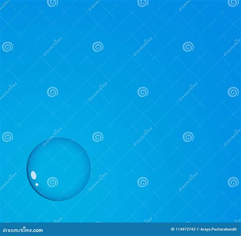 The Abstract Blue Background with Water Drop Stock Illustration ...