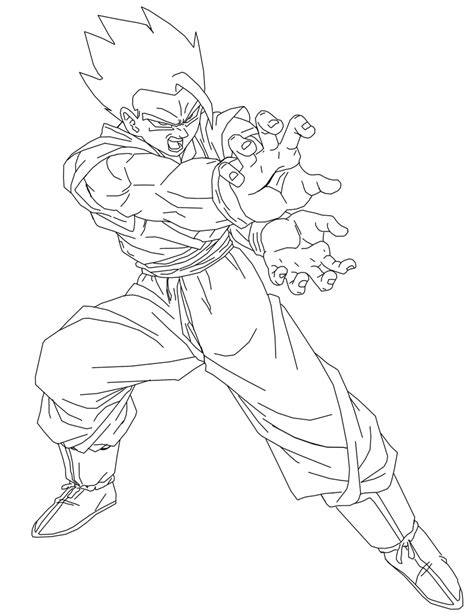 Mystic Gohan Line Art By Brusselthesaiyan On Deviantart