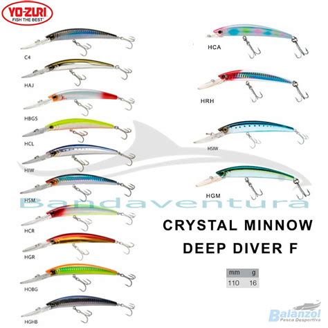 Yo Zuri Crystal Minnow Deep Diver Amostra Flutuante