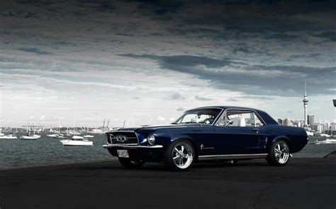 Blue Ford Mustang, car, Ford, Ford Mustang HD wallpaper | Wallpaper Flare