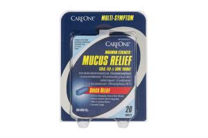 Careone Mucus Relief Cold Flu Sore Throat Maximum Strength Caplets