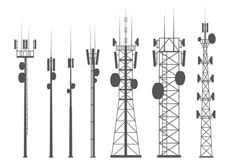 Silhueta De Torres Celulares De Transmiss O Torres De Comunica Es