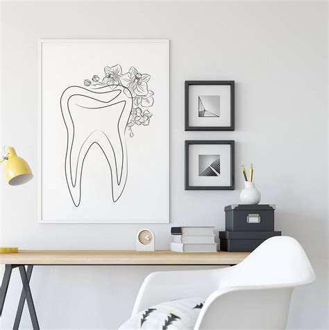 Tooth Art Dentist Wall Art Teeth Art Print Dental Art Etsy