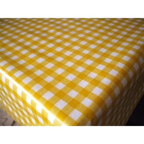 Yellow Checkered Tablecloth Bistro Yellow And White Gingham Check