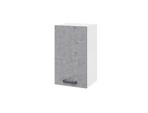 Pensile Cucina 40x32xH72 In Legno Bianco Frassinato E Cemento Abitare