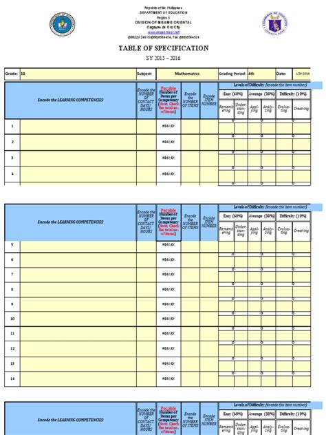 Tos Template Pdf