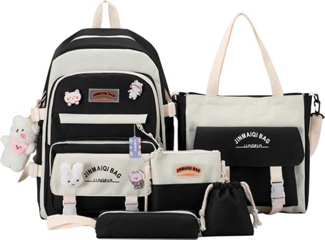 Amazon Mininai Pcs Kawaii Backpack Set Cute Aesthetic Backpack