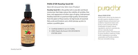 Pura Dor Organic Rosehip Seed Oil Bold Products USA