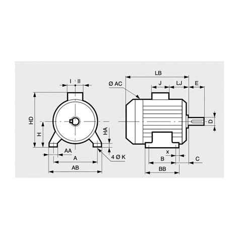 Moteur LSES 132 7 5 2 B3 230 400V LEROY SOMER MVI