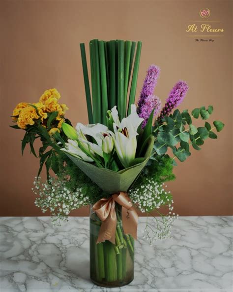 Lilium Lily and Blazing Star Flower Bouquets Online | Mumbai Get 30% Off