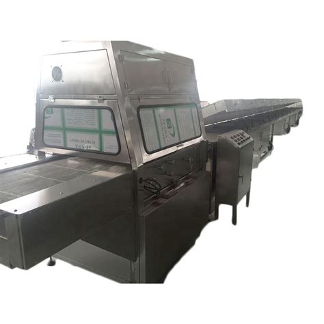 Industrial Chocolate Covering Machine With 14m Cooling Tunnel China