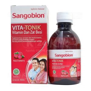 Jual SANGOBION VITA TONIK RASA CRANBERRY 250 ML Shopee Indonesia