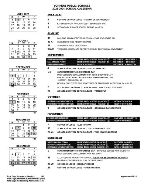 2024 And 2024 School Calendar Yonkers Aurel Aindrea