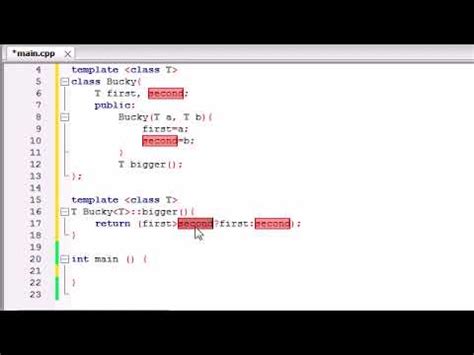 Buckys C Programming Tutorials Class Templates Youtube