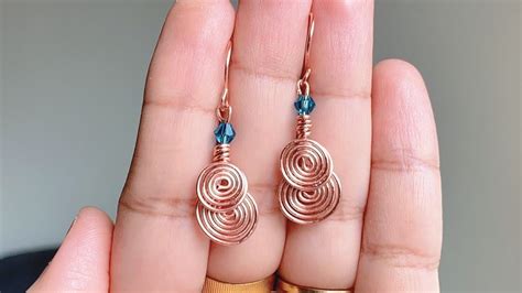 Diy Earringssimple And Cute Wire Wrapped Earringseasy Jewelry